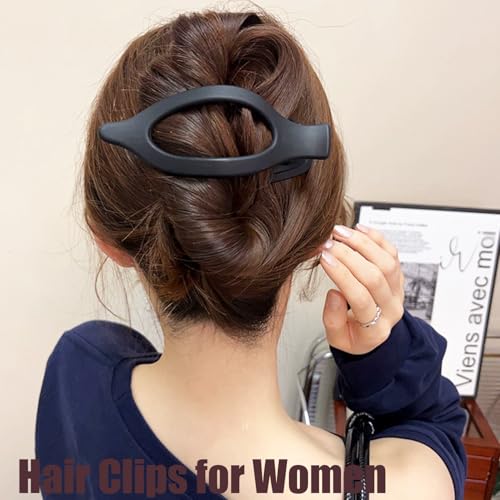 HXOGD Large Flat Matte Hair Claw Clip 4.1 Inch Coffee