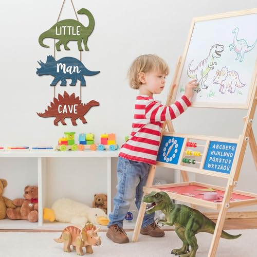Dinosaur Hanging Sign for Boys Room - Little Man Cave Decor