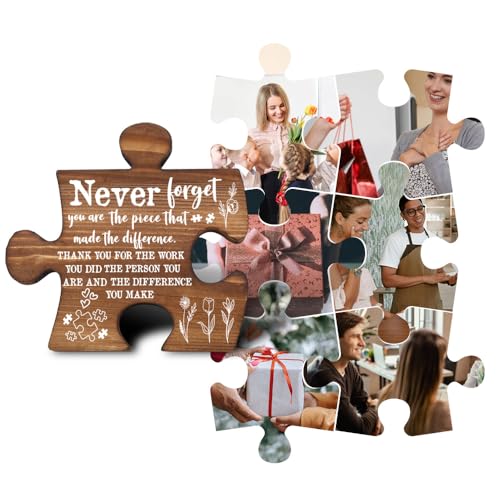 Never Forget Puzzle Piece Plaque - Inspirational Appreciation Gift for Women