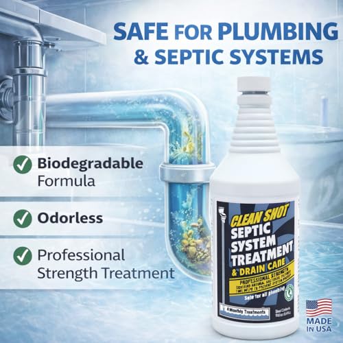 Clean Shot Septic System Treatment with Natural Enzymes - 16 oz