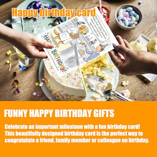 Funny Dog Birthday Card - Taste Tester Joke 5x7 Inch with Envelope
