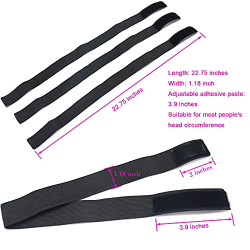 BLUPLE 3 Pcs Elastic Wig Band for Lace Melting and Edge Laying