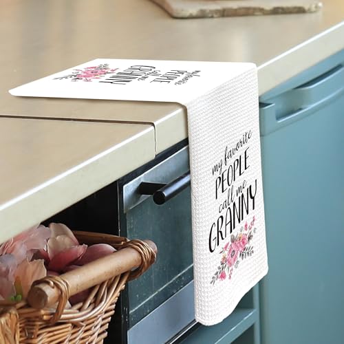 Grandma Kitchen Towel - Rustic Absorbent Dishcloth for Granny Gifts 16x24