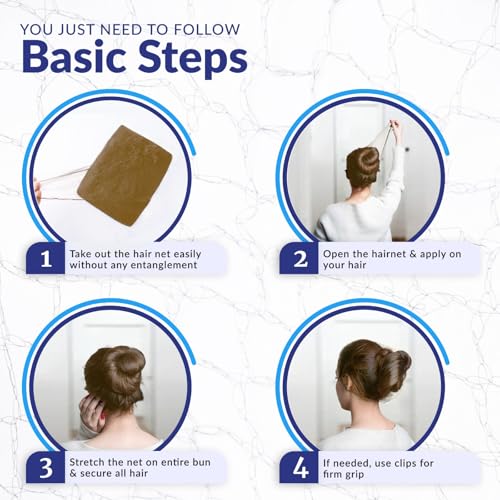 Light Brown Hair Nets – 100 Pcs 24" Stretchable for Women & Men
