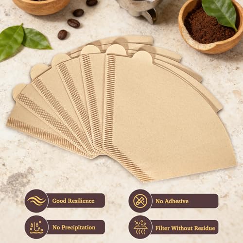 100 Count #2 Cone Coffee Filters - Unbleached & Compostable
