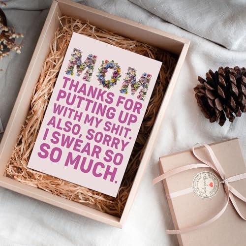 Funny Mother's Day Card - Rude Humor Birthday Card for Mom