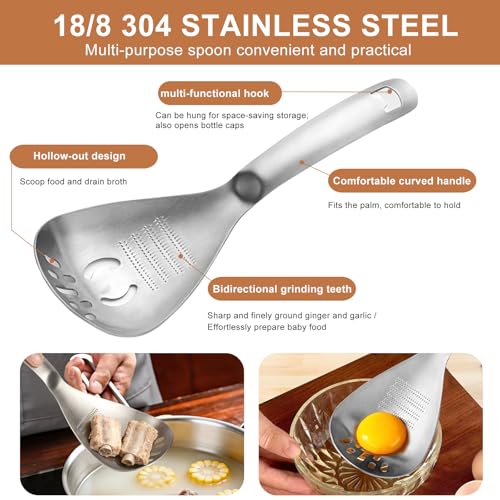 SQKM 5-in-1 Multifunctional Cooking Spoon - Stainless Steel Kitchen Tool