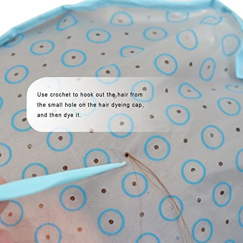 Hair Coloring Highlight Cap with Crochet Hook Dyeing Kit