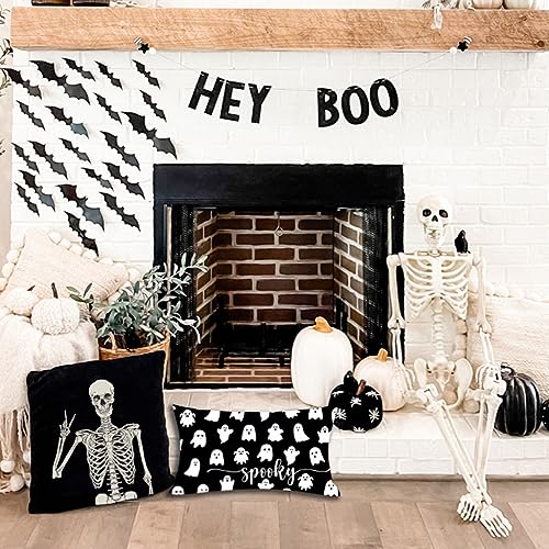 PANDICORN Halloween Throw Pillow Cover 12x20 Inch Spooky Ghost