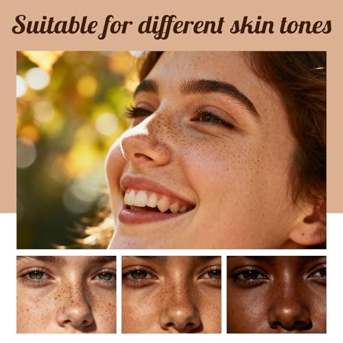 Janwana Natural Freckle Pen 2-Pack - Waterproof & Long Lasting Faux Freckle Makeup Pencil, Natural Coffee