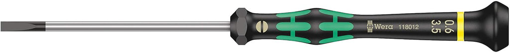 Wera 2035/6 Electronics Screwdriver Set - 6-Piece Kraftform Micro Slotted & Phillips with Rack