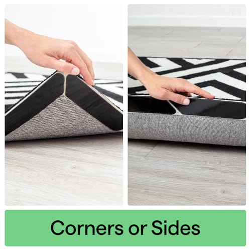 GORILLA GRIP Extra Long Rug Grippers for Hardwood Floors, 24 Pack Rectangular