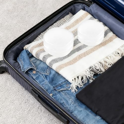 2-Pack Portable Cotton Pad Dispenser - Lightweight & Travel-Friendly Holder