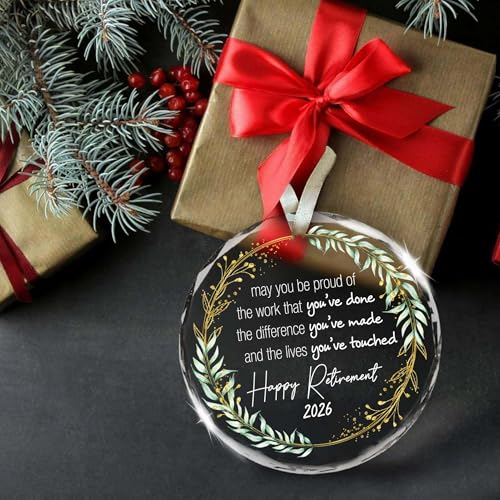 Retirement Ornament 2026 - Meaningful Gift for Teacher, Nurse, Coworker