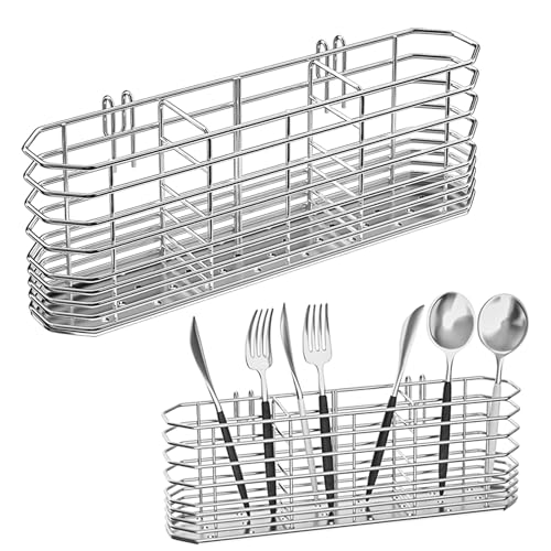 NiuYichee Stainless Steel Utensil Holder & Drying Rack - Silver