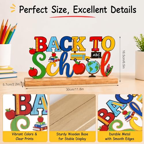 Back to School Metal Table Decoration - First Day of School Desk Sign