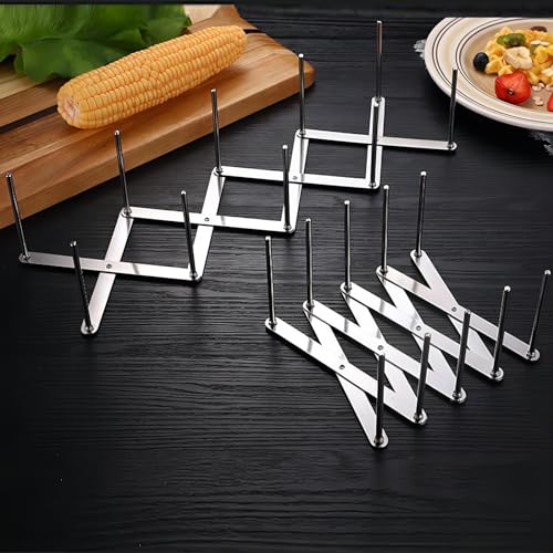 GREATLINK Adjustable Stainless Steel Pot Lid Organizer Rack
