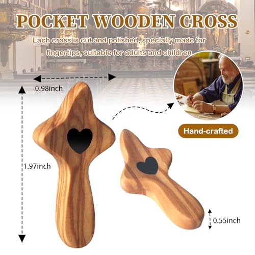 Olive Wood Comfort Cross - Inspirational Stress Relief Gift