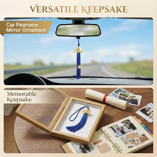 2026 Blue Graduation Tassel with Gold Year Charm for Cap and Gown