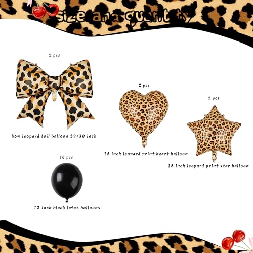 Cheetah Print Balloons Set - 16Pcs Jungle Party Decorations