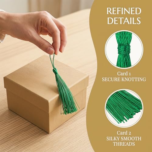Youbay Black Tassels for Bookmarks and DIY Crafts - 100pcs