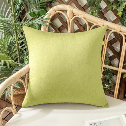Moss Green Outdoor Waterproof Throw Pillow Covers Set of 2 - 20x20