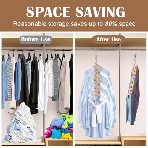 Metal Space Saving Clothing Chain Hangers - 5 Pack for Closet Organization