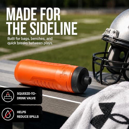 Under Armour 32 oz Squeeze Sports Water Bottle with Quick-Shot Lid