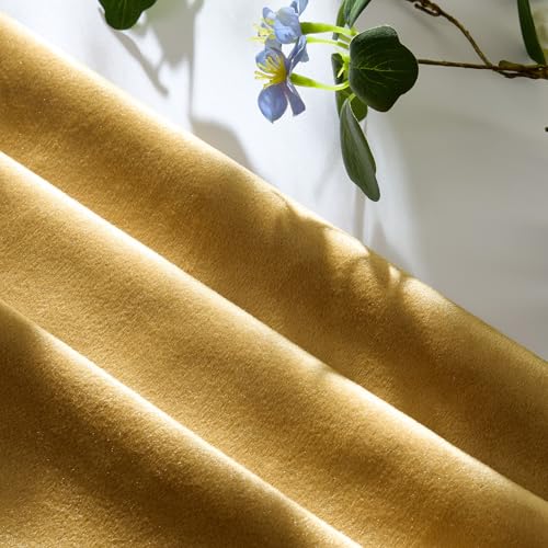 GIGIZAZA Golden Velvet Pillow Covers 18x18 - Pack of 2 Decorative Cushions