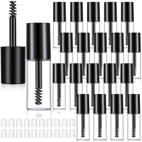 Nogeqi 20PCS Empty Mascara Tubes 3ml with Wands for Castor Oil
