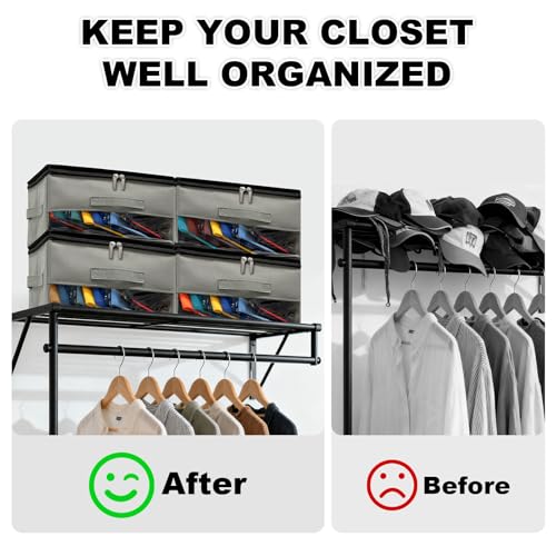Bamneat Stackable Hat Storage Organizer for Baseball Caps - 2 Pack, Grey