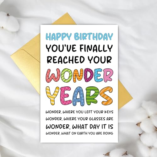 Funny Old Age Birthday Card for Milestone Birthdays - 50th to 90th