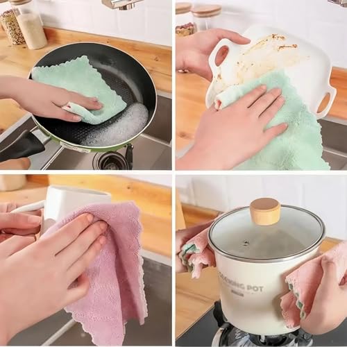Reusable Microfiber Kitchen Cleaning Cloths - Super Absorbent 32 Pack
