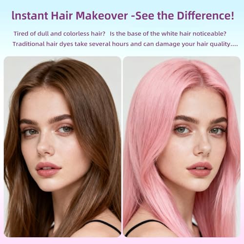 Pink Temporary Hair Color Spray Washable Hair Dye for Cosplay