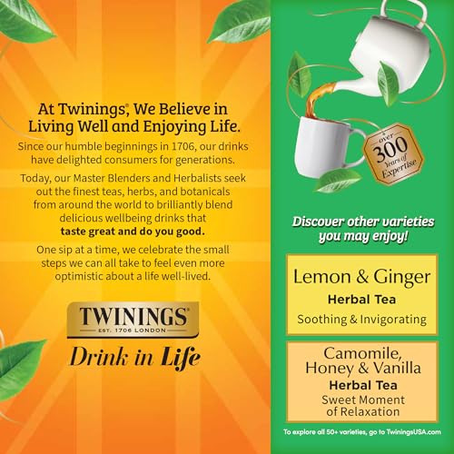 Twinings Decaffeinated Green Tea Bags, 100 Count (Pack of 1)