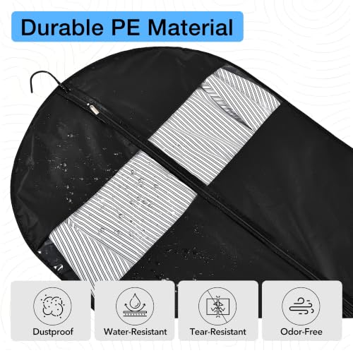 Moucas 2-Pack 43-Inch Garment Bags for Suits & Jackets