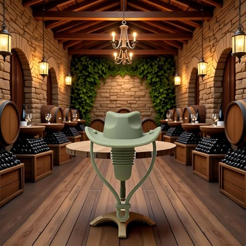Silicone Wine Stopper - Cute Cowboy Leak-Proof Bottle Cap Sealer Green