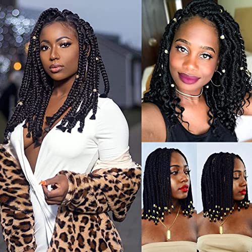 100 Pcs Gold Dreadlock Cuffs & Hair Rings Jewelry for Braids