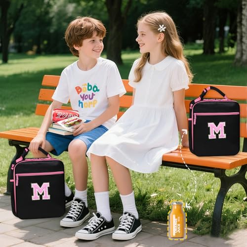 MOVOYEE Insulated Lunch Bag with Water Bottle Holder - Versatile Tote for School, Work, and Travel
