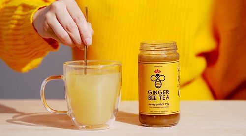 Ginger Bee Honey Tea Concentrate – Real Honey & Ginger Korean style Tea with Lemon | 19 Servings | Naturally Sweet, No Refined Sugar | Immune Support, Throat & Digestive Comfort | Hot or Iced Drink