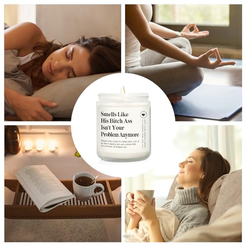 Empowering Divorce Candle Gift - Lavender Scented, 7oz