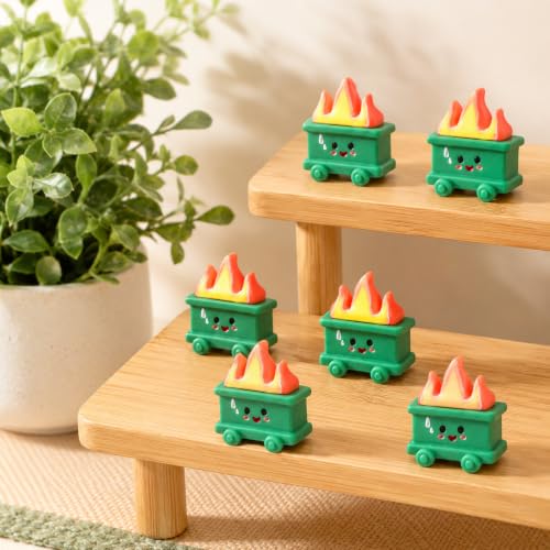 Green Mini Resin Dumpster Figurines Set of 20 - Desk Accessory