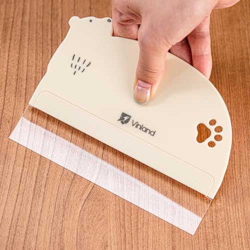 Vinland Cake Smoother Scraper Set - 1 Flexible PE Plastic Cake Scraper with 4 Additional Blades