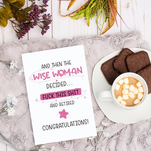 Funny Retirement Card for Women - Perfect Colleague Farewell Gift