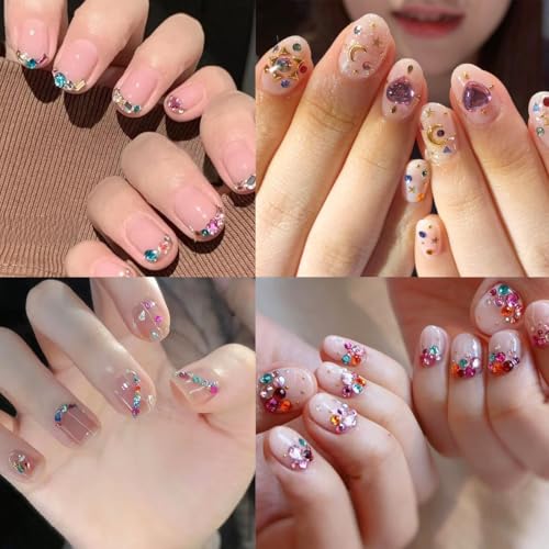 Mini Rhinestones Nail Art Charms Crystals - 2000Pcs Colorful Gems Set