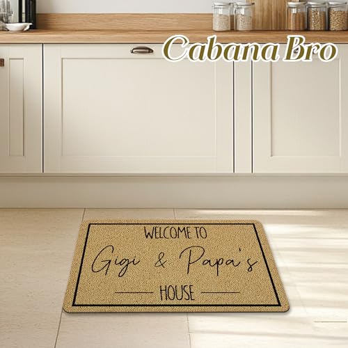 Papa Gifts Welcome Doormat - 17x30 Indoor Outdoor Entrance Mat