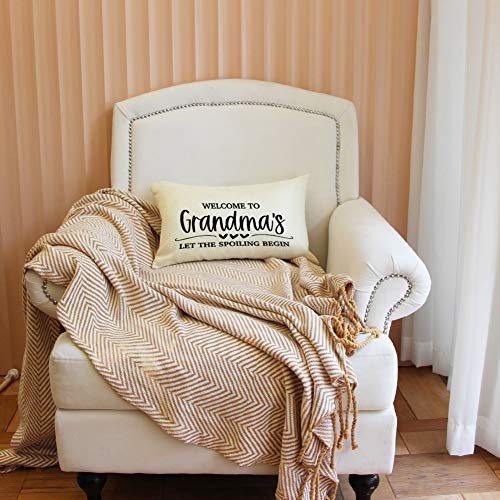 Grandma Quote Farmhouse Lumbar Pillow Cover 12x20 Inch