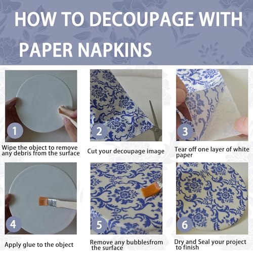 Assorted Floral Decoupage Napkins - 27 Pack for DIY Crafting