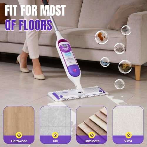 QuikMoprit 12 Pack Power Mop Refills for Swiffer - Multi-Surface Cleaning Pads