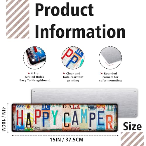 Funny Camping Decor Sign for RV and Travel Trailer – Easy Install Gift